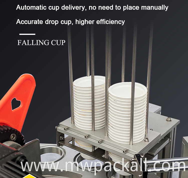 Full Automatic cream filling machine, plastic cup filling and sealing machine, yogurt Filling and Sealing Machine